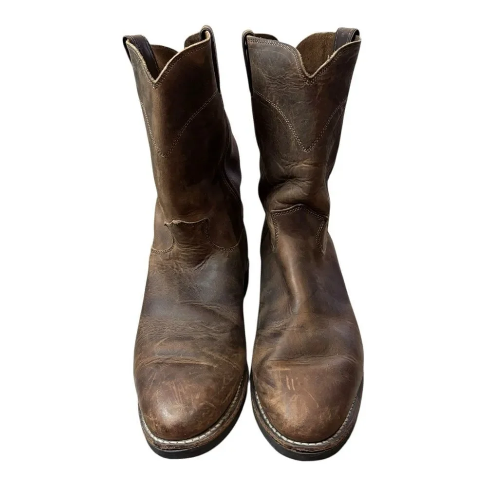 Justin 4116 Men's Classic Roper Boot Bay Apache Cowhide Foot and a Roper Toe 10